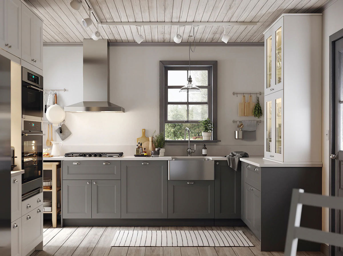 ikea kitchen axstad dark gray