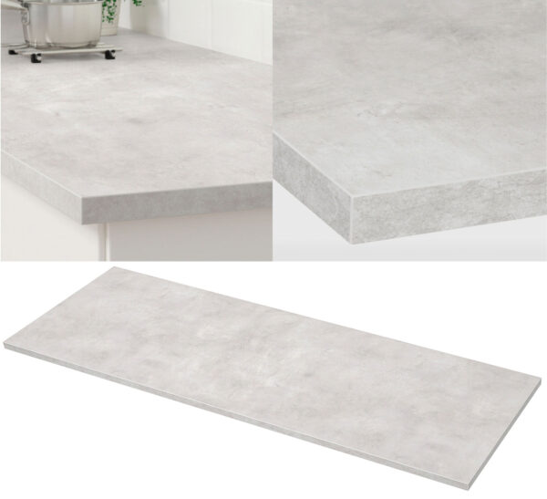 ikea laminate countertops EKBACKEN light gray concrete effect