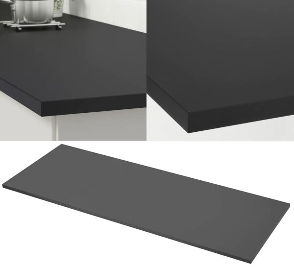 ikea laminate countertops EKBACKEN matte black anthracite