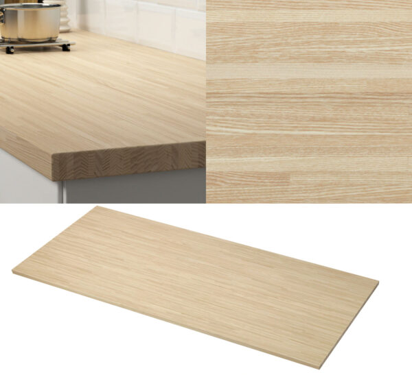 ikea thick veneer countertop PINNARP-ash veneer